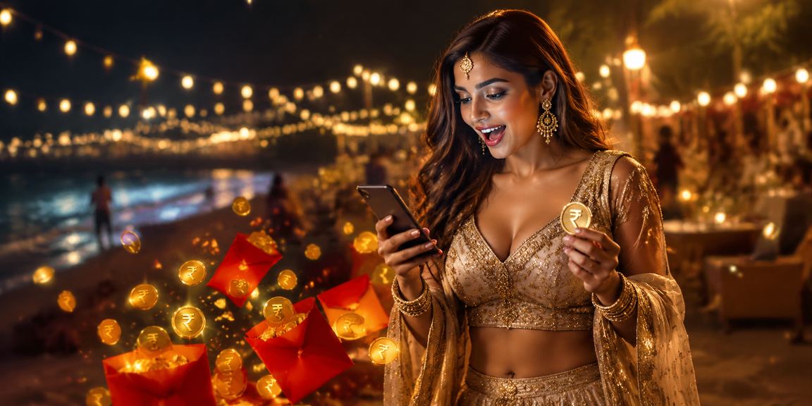 Indian user receiving bonus bonus payment notification on mobile app