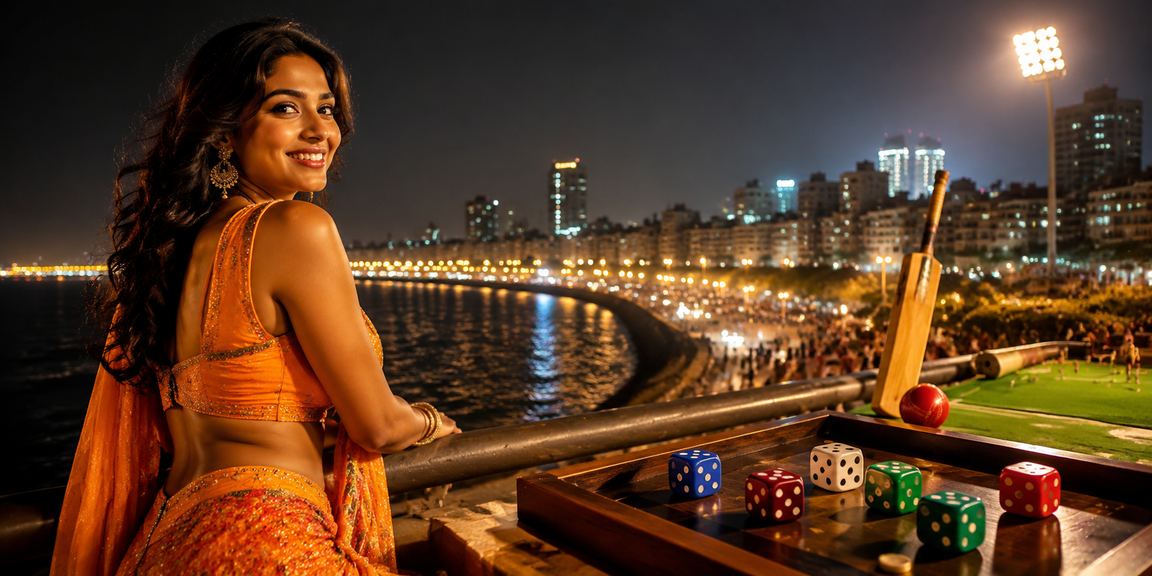 Mobile bettor enjoying Aviator game by Mumbai marine drive